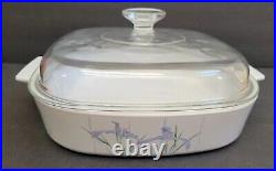 10 pc Corning Shadow Iris Casserole Dishes with Pyrex Lids + Corning Lid