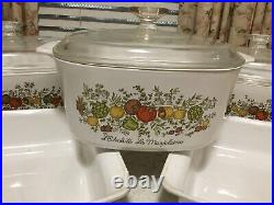 10pc Vintage Corning Ware Spice of Life Casserole Roaster Baker Pan Set withLids