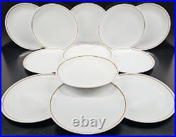 12 Corning Pyroceram Green Band Dinner Plates Set Vintage Table Retro Dishes Lot