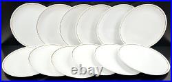 12 Corning Pyroceram Green Band Dinner Plates Set Vintage Table Retro Dishes Lot