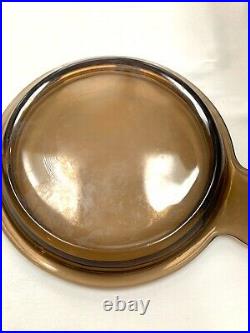12 Piece Vintage Pyrex VISION Corning Ware Cookware. Amber Glass Pots Pans Bowls
