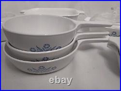 12pc Lot Corning Ware Blue Cornflower Casserole Baking Dish Set of 10+2 Lids