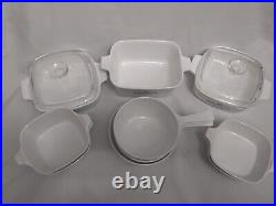 12pc Lot Corning Ware Blue Cornflower Casserole Baking Dish Set of 10+2 Lids