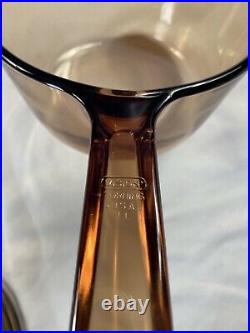 13 Piece Vintage Visions Corning Ware Amber Glass Mixed Cookware Set USA