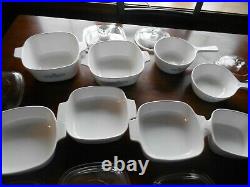 16 pc Set Vintage Corning Ware Blue Cornflower Casserole Baking Dishes with lids