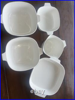 1960s Corning Ware Cornflower Blue Dutch Oven w Lids Vintage Full Set