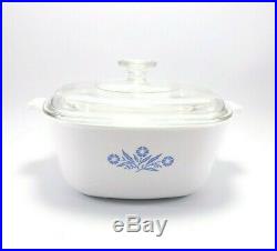 1960s Corning Ware Vintage 2 1/2 Quart Casserole Dish with Lid Stamped P-2 1/2-B