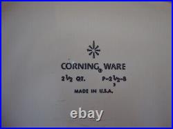 1961-1966 Vintage Corning Ware Blue Cornflower 2 1/2 QT P-2 1/2-B with the Lid