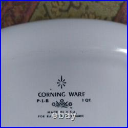 1966 Vintage Cornflower Corning Ware 1qt. P-1 -b