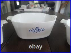 1970 Original Corning Ware Blue Cornflower Casserole Dish & Skillet Set? VTG