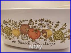 1970s Spice of Life Corning Ware 1 1/2 Qt Le Persil La Sauge A-1 1/2-B withLid