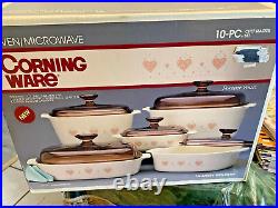 1990 Corning Ware Nib Forever Yours 10 Piece Casserole Roaster Set A-500-177