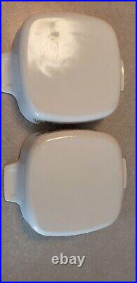 2 Vintage 1QT Corning Ware A-1-B With Stamped Lid Spice Of Life 1970s L'Echalote