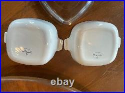 2 Vintage Corning Ware Blue Cornflower 1Q and 1 1/2Q casserole dishes with 1 lid