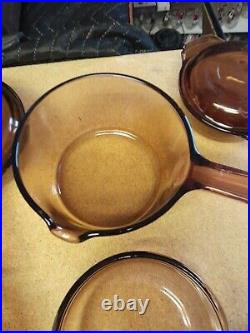 21 Piece Corning Ware Visions Amber Cookware