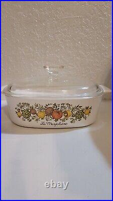 3 Vintage Corning Ware Casseroles with lid 1970s