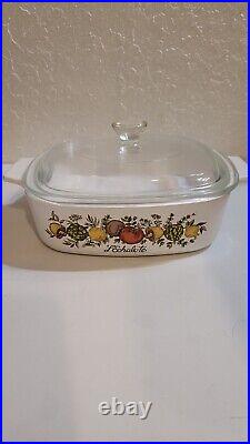 3 Vintage Corning Ware Casseroles with lid 1970s