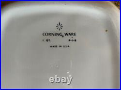 3 piece set of vintage corning ware blue cornflower petite dishes