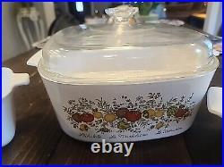 6 PC Set Corning Ware LE ROMARIN Casserole Baking Dishes VTG Rare Cooking