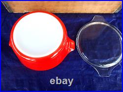 6 Pcs. Vintage PYREX Friendship Casseroles & Lids, #475-B 474-B 473