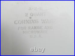 601 CorningWare Casserole (No. A-2-B) with Lid Blue Cornflower Series