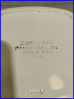 6pc Corning Blue Cornflower W Dutch Oven Casserole Dish Vtg Rare Pyroceram Stamp