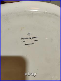 6pc Corning Blue Cornflower W Dutch Oven Casserole Dish Vtg Rare Pyroceram Stamp