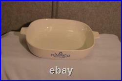7 Pieces Of Vintage 1970's Corning Ware Blue Cornflower 1 Missing LID Excellent