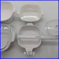 7 pc Set Vintage Corning Ware Blue Cornflower Casserole Baking Dishes