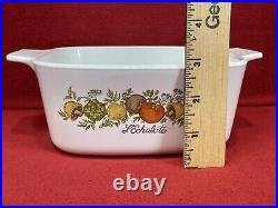 7pc Set Vintage Corning Ware Spice of Life Casserole Baking Dish Lot With 2 Lids