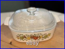 8 pc RARE Vintage Corningware Spice of Life Casserole Baking Dishes with lids