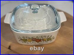 8 pc RARE Vintage Corningware Spice of Life Casserole Baking Dishes with lids