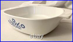 BLUE CORN FLOWER CORNING WARE P-1-B. 1 Qt Made in USA