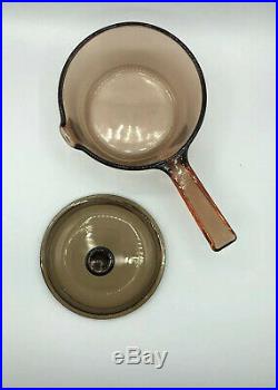Beautiful Vintage CORNING WARE VISIONS Amber Glass Cookware (9 Piece Set)