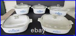 Blue Cornflower Corning Ware 5 pieces with lids