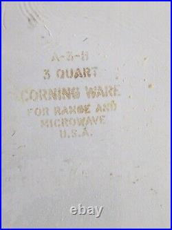 Blue Cornflower Corning Ware A-3-B Covered Casserole Dish Vintage 1985-1999
