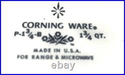 Blue Cornflower Corning Ware Casserole Dish + Lid 1 3/4 Quart Vintage P-1-3/4-B