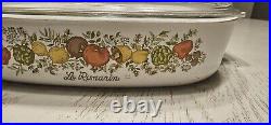 CORNING WARE SPICE OF LIFE Le ROMARIN A-10-B CASSEROLE Etched 33 Lid Rare Vtg