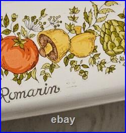 CORNING WARE SPICE OF LIFE Le ROMARIN A-10-B CASSEROLE Etched 33 Lid Rare Vtg