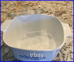 CORNING WARE VINTAGE DISH A-3-B STAMPED. ORIGINAL FROM THE 70s. BLUE CORN FL
