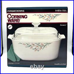 CORNING WARE Vintage 1994 5QT/L Covered Casserole Rosemarie Ovenware NOS NEW