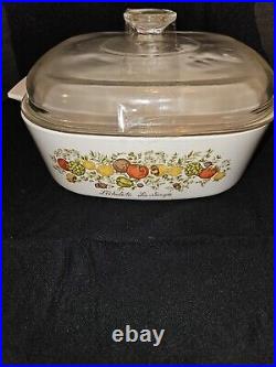 Cirning Ware La Marjolaine Spice of Life Cassarole Dise 2 & 3 Quarts Dishes