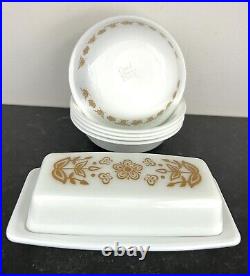 Corelle Butterfly Gold Vtg 55 Pcs Dinner Set Mixed PYREX Lot Assorted Sizes