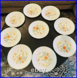 Corelle Wildflower Dinner & Salad Plates Vintage 1970s Retired By Corning