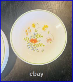Corelle Wildflower Dinner & Salad Plates Vintage 1970s Retired By Corning