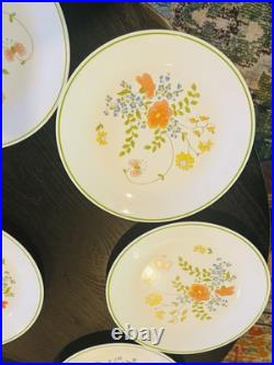 Corelle Wildflower Dinner & Salad Plates Vintage 1970s Retired By Corning