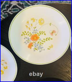 Corelle Wildflower Dinner & Salad Plates Vintage 1970s Retired By Corning