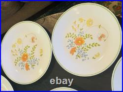 Corelle Wildflower Dinner & Salad Plates Vintage 1970s Retired By Corning
