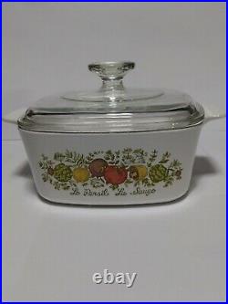 Corning Spice of Life 1.5qt Vintage Casserole Dish A-1.5-B With Pyrex Lid A-7