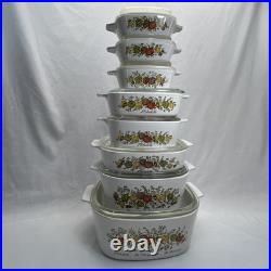 Corning Spice of Life Casserole Dish Set of 16 with Pyrex Lids Made in The USA